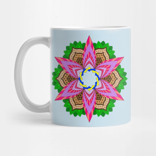 Pink Lotus Mandala by Griffen